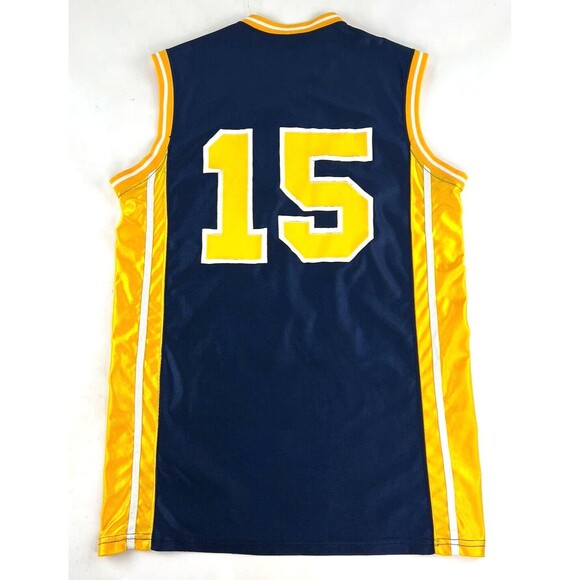 Vintage 90s Size 38 Game Issued Toledo Rockets Basketball Jersey Blue USA #15 - Picture 4 of 5